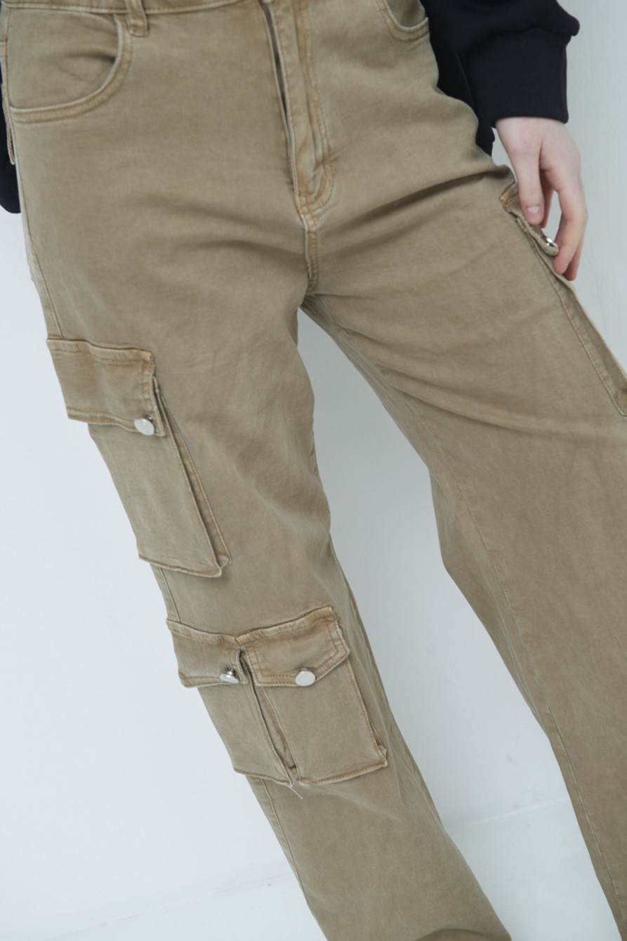 Pantaloni Kikisix | Cargo Cotone Tabacco