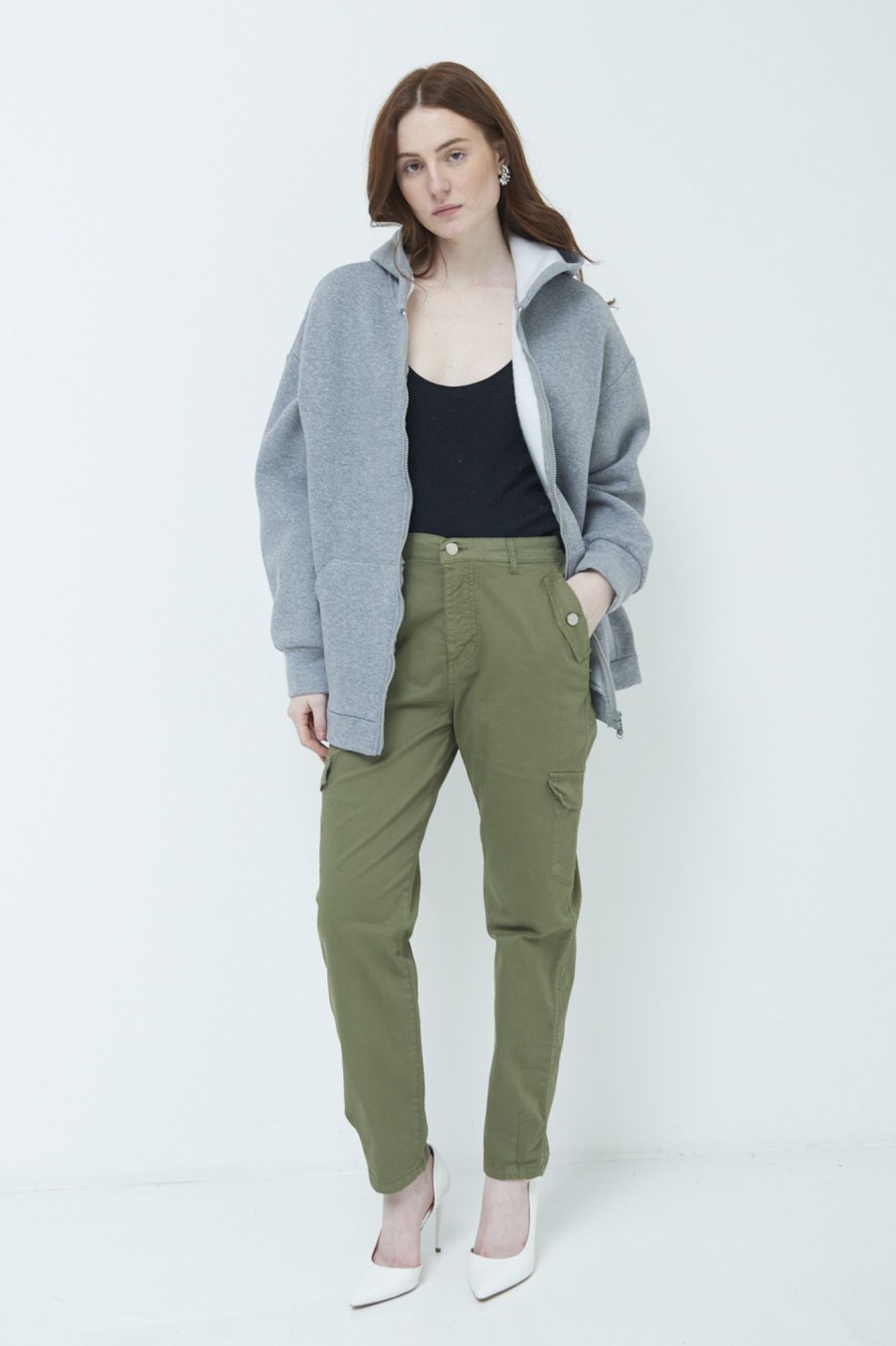 Pantaloni Kikisix | Pantalone Cargo Unito Verde Militare