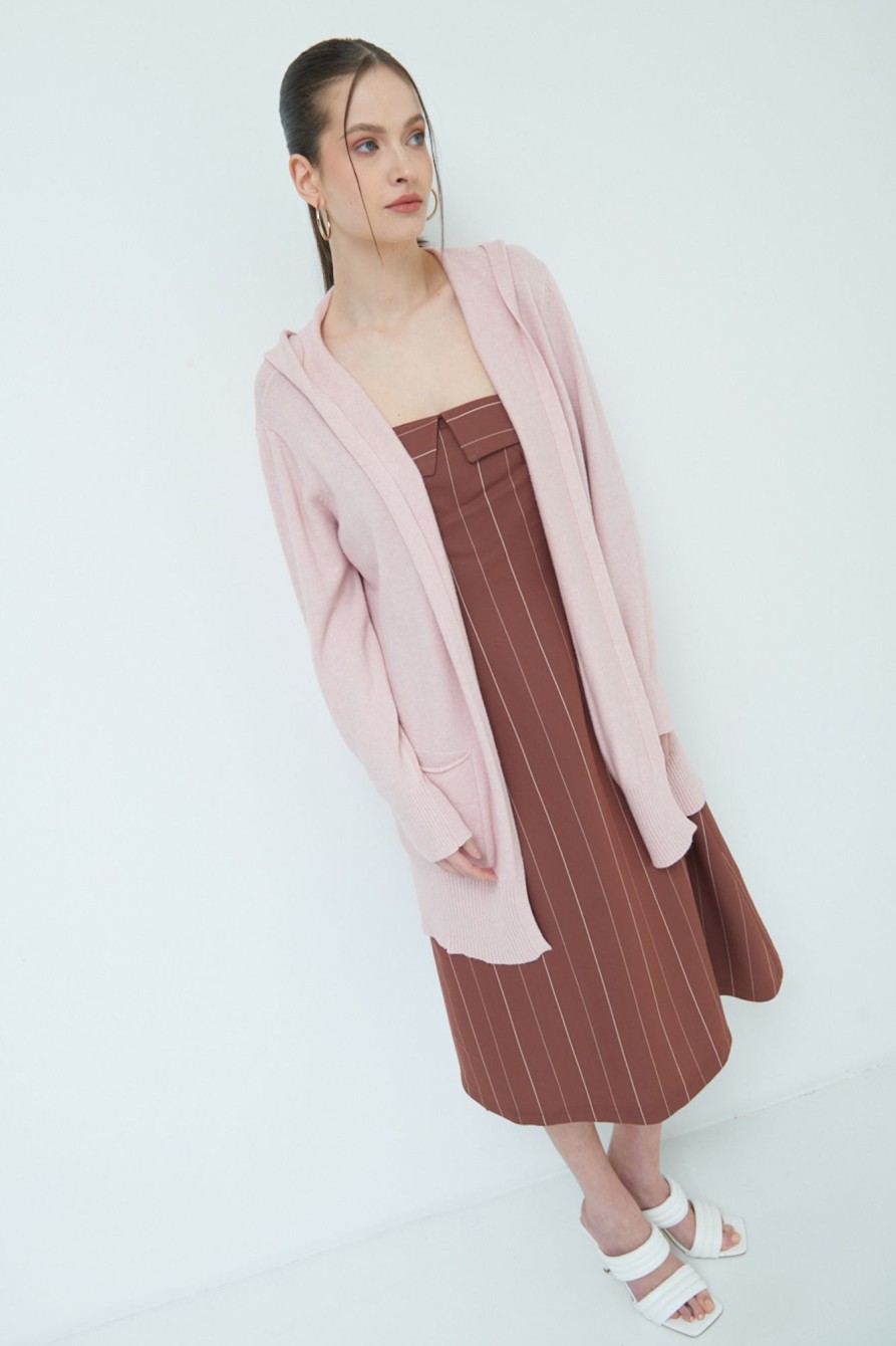 Cardigan Kikisix | Cardigan Con Due Tasche Rosa