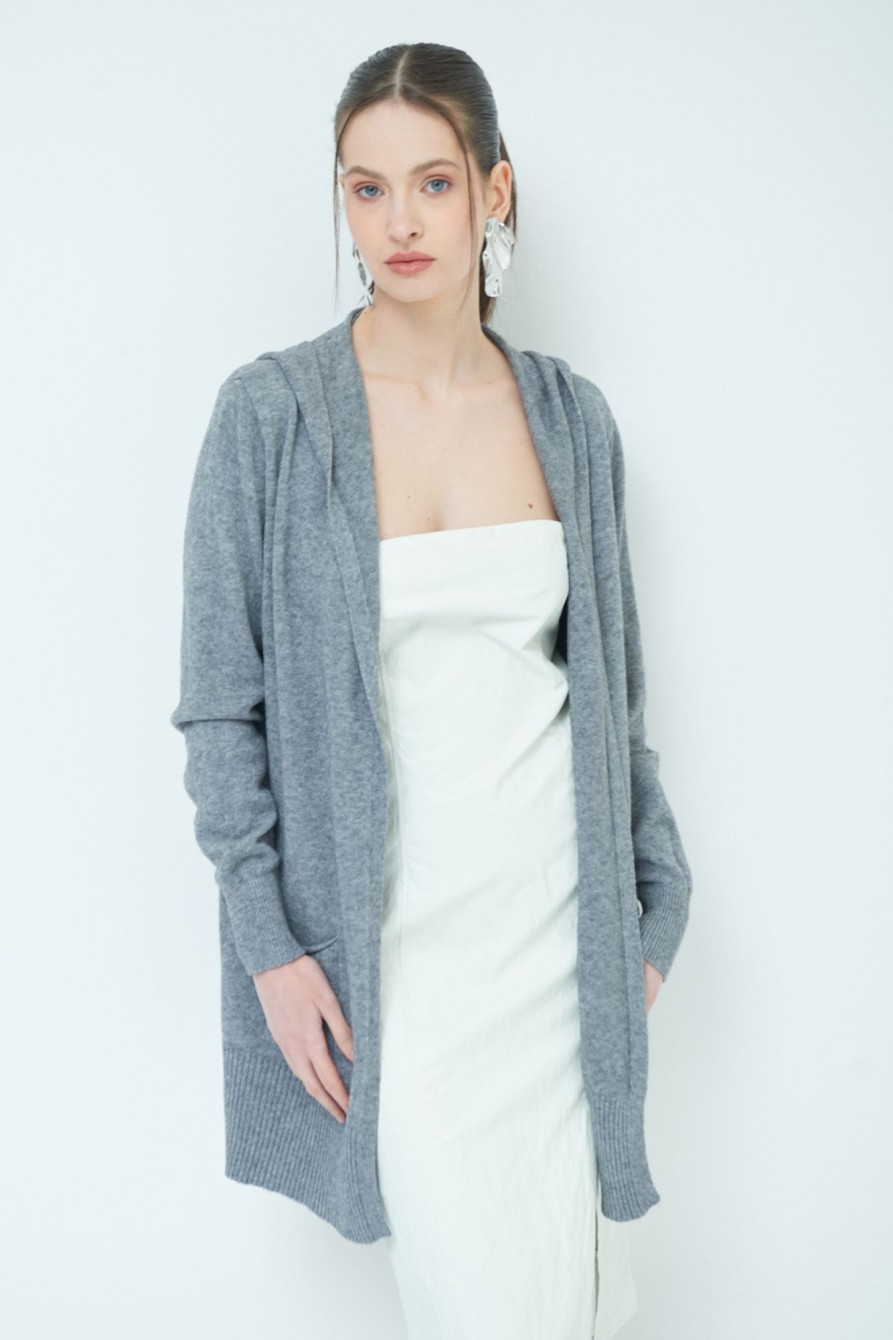 Cardigan Kikisix | Cardigan Con Due Tasche Grigio