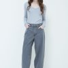 Jeans Kikisix | Pantalone Linea Over Grigio Jeans