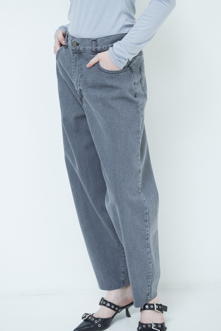 Jeans Kikisix | Pantalone Linea Over Grigio Jeans