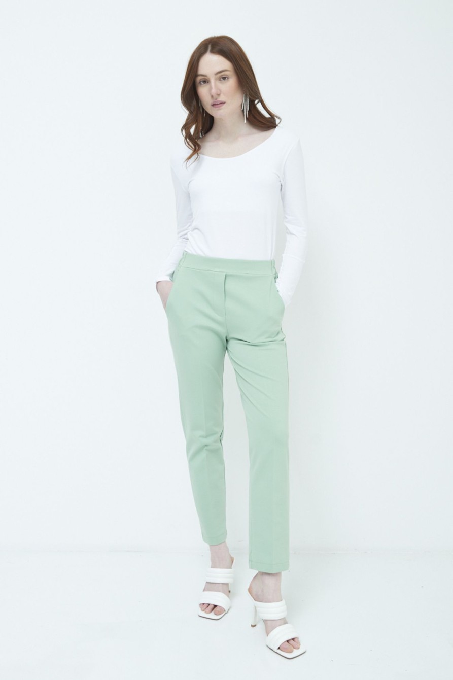 Pantaloni Kikisix | Pantalone Sigaretta Verde