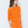 Maglieria & Felpe Kikisix | Maglia Cotone Spalle Scoperte Arancio