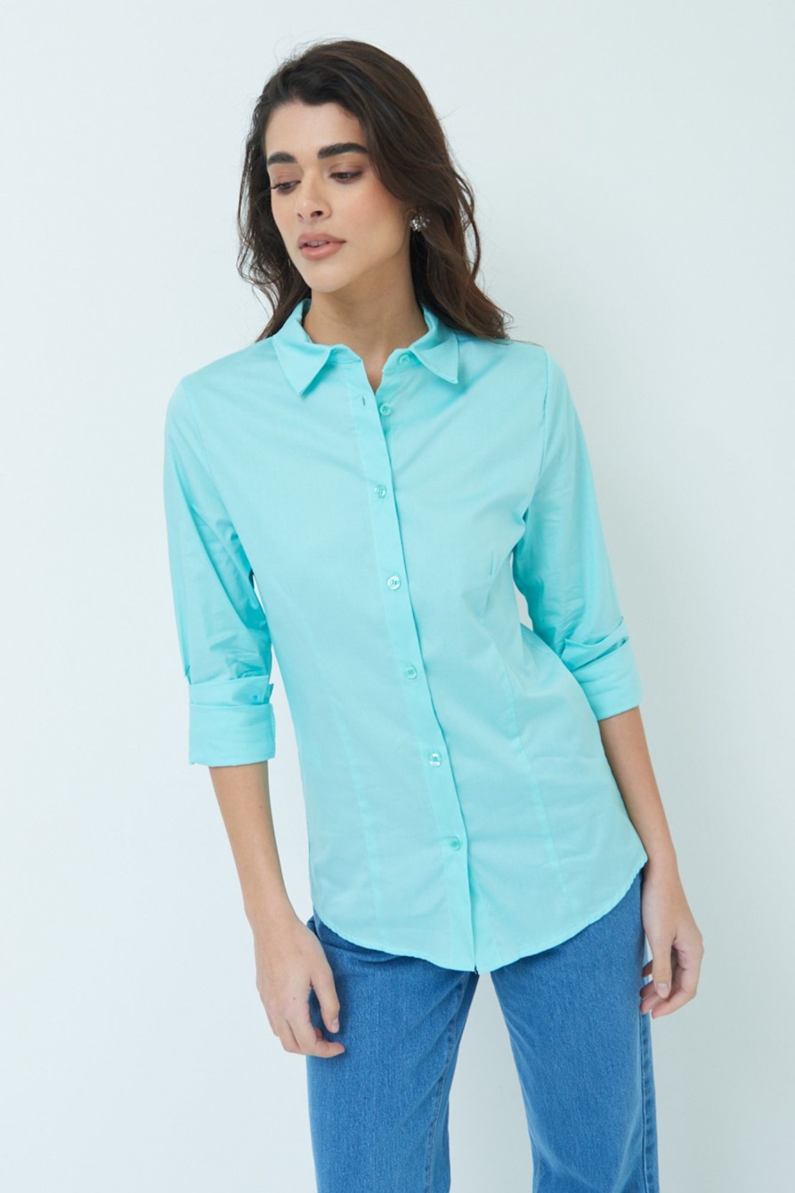 Camicie Kikisix | Basica Cotone Camicia Verde