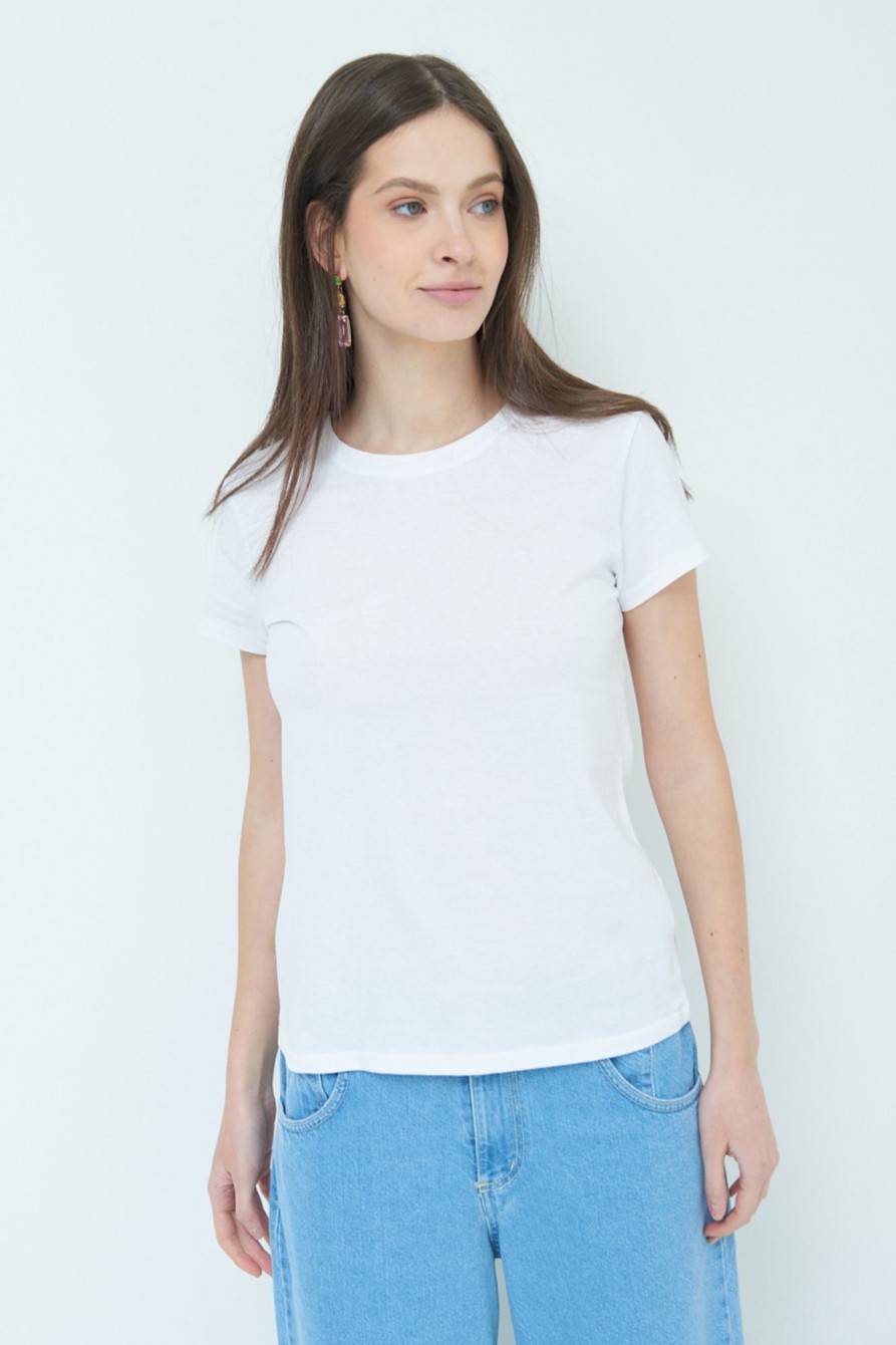 Basico Kikisix | T-Shirt Basica Cotone Bianco