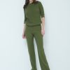 Pantaloni Kikisix | Pantalone Cotone Verde Militare