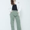 Pantaloni Kikisix | Cargo Cotone Verde Militare