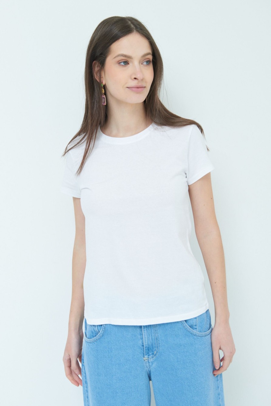 T-Shirts Kikisix | T-Shirt Basica Cotone Bianco