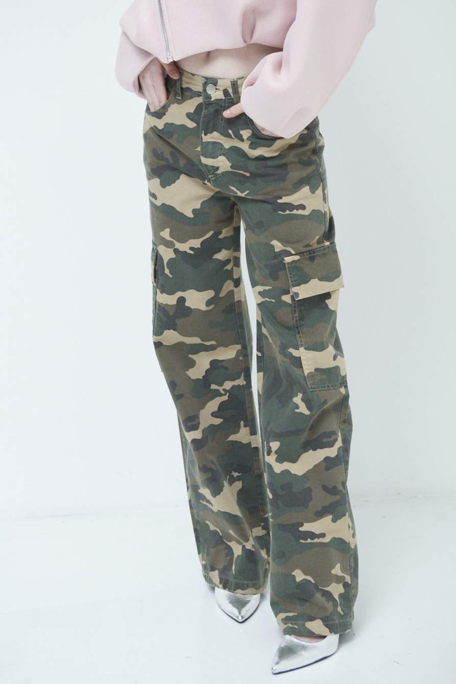 Pantaloni Kikisix | Pantalone Camouflage Beige