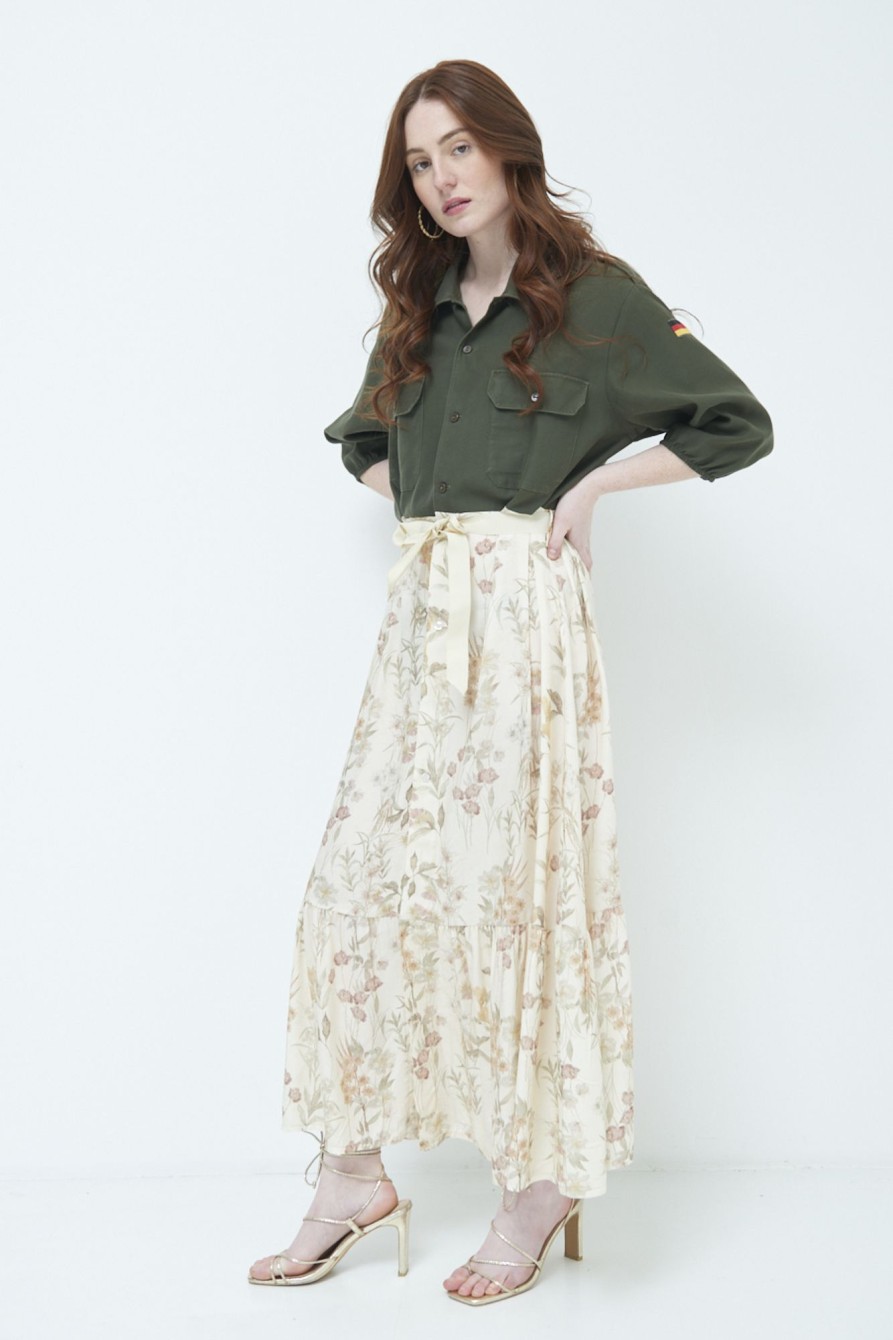 Abiti Kikisix | Abito Gonna Fantasia Vintage Beige